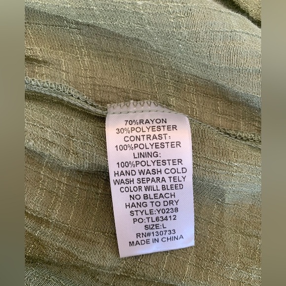 Umgee  blouse babydoll peasant shirt, boho top lace gauzy coastal Spring large - Picture 5 of 6